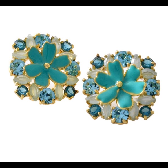 kate spade Jewelry - KATE SPADE MULTI ENAMEL FLOWER EARRINGS